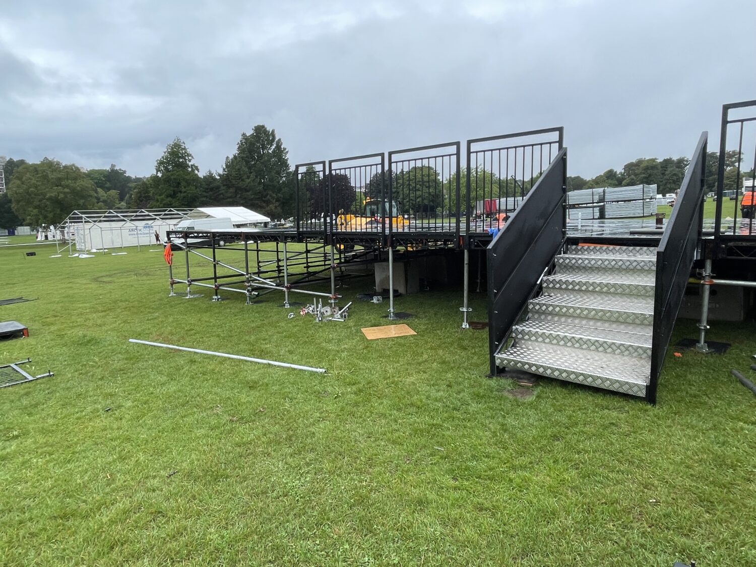 Outdoor stage setup