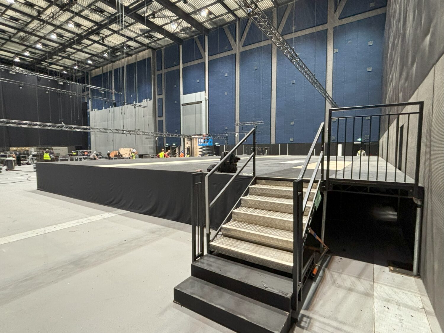 stage hire and ramp for accessible viewing platform.