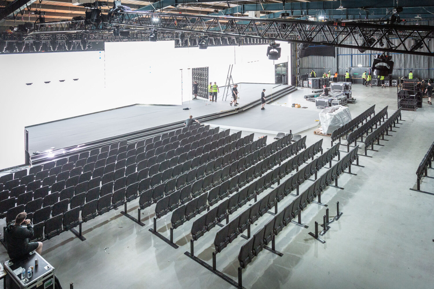 Manchester staging and seating structures