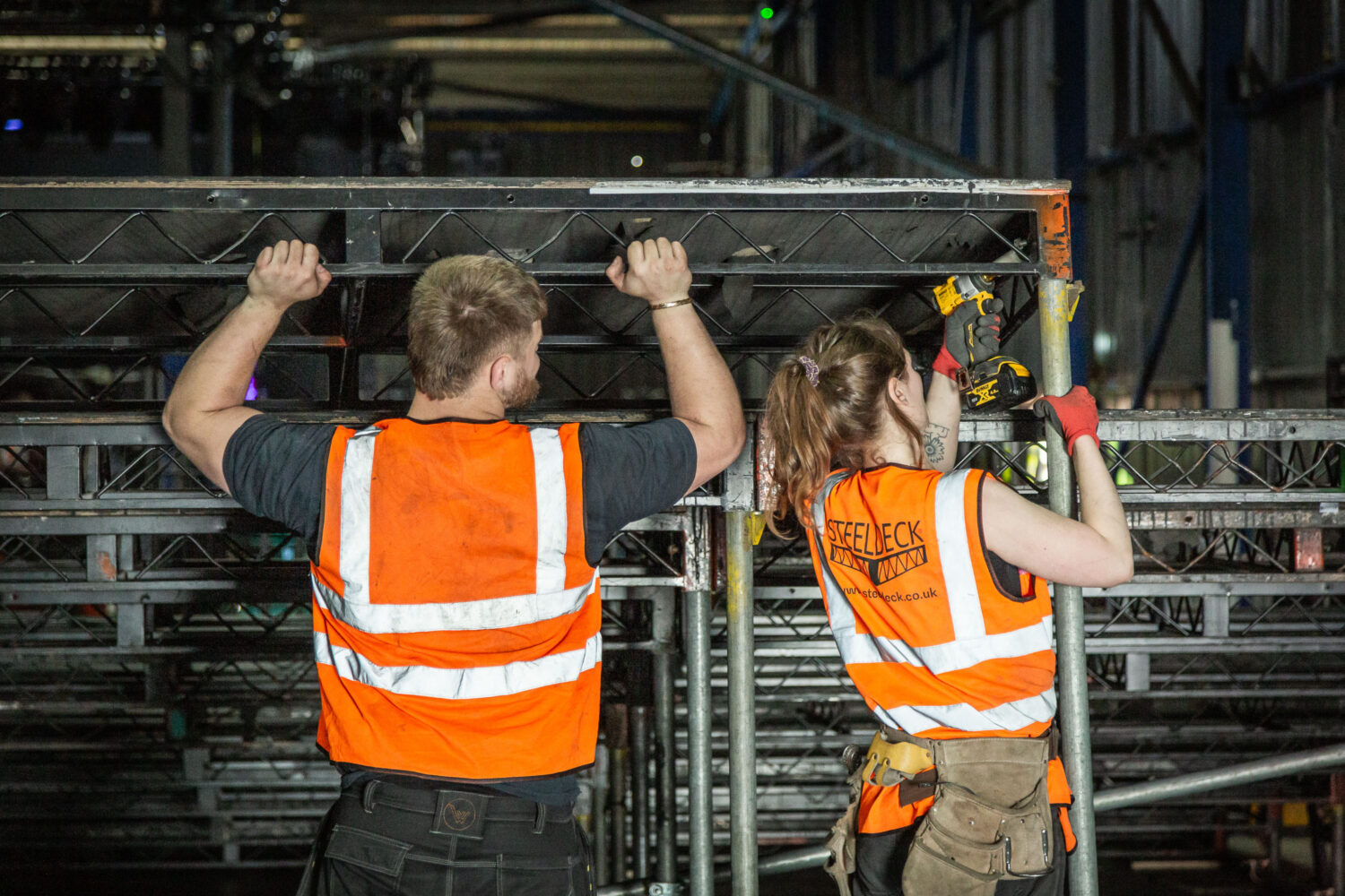 Manchester staging and seating structures