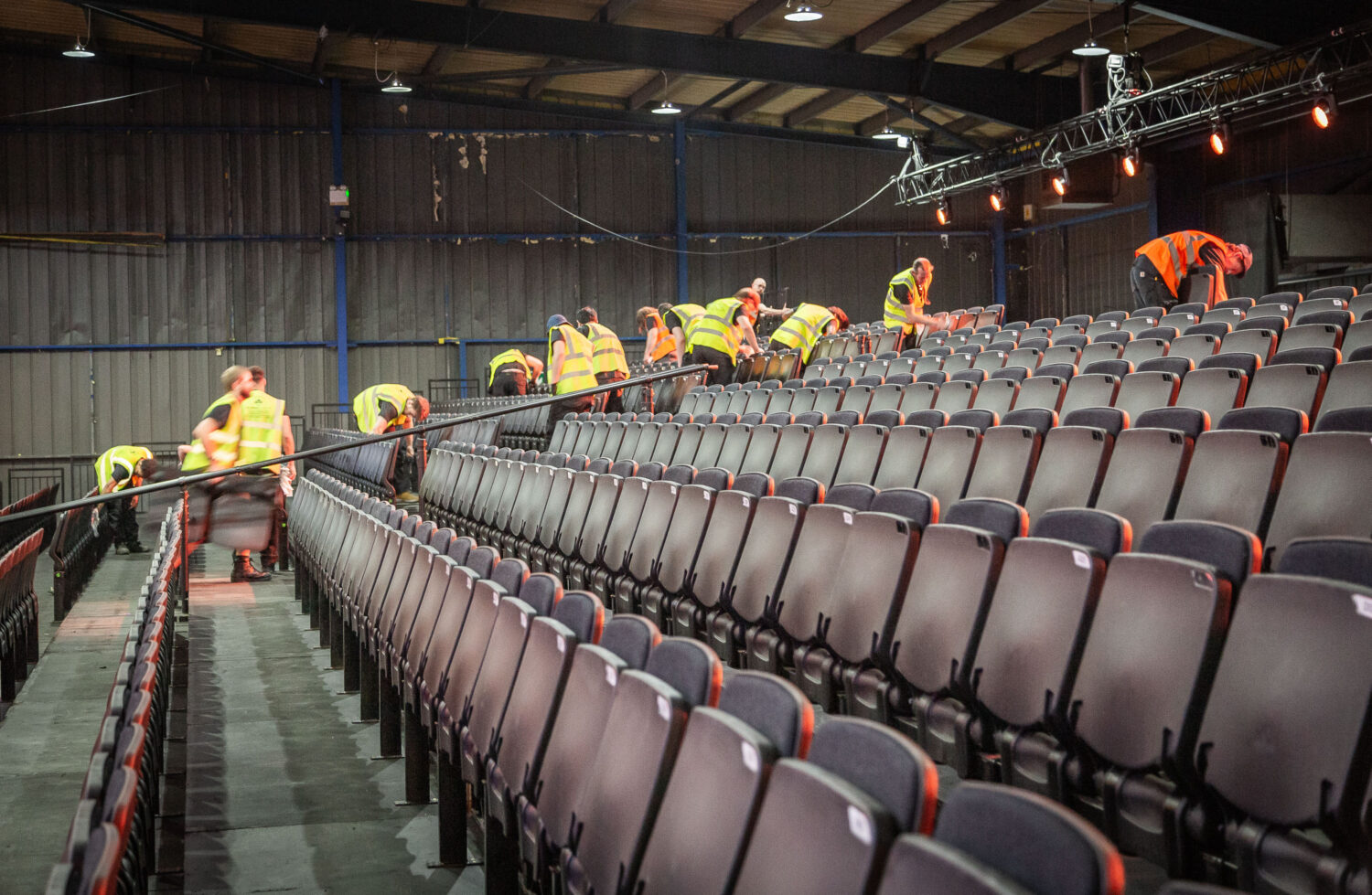 Manchester staging and seating structures
