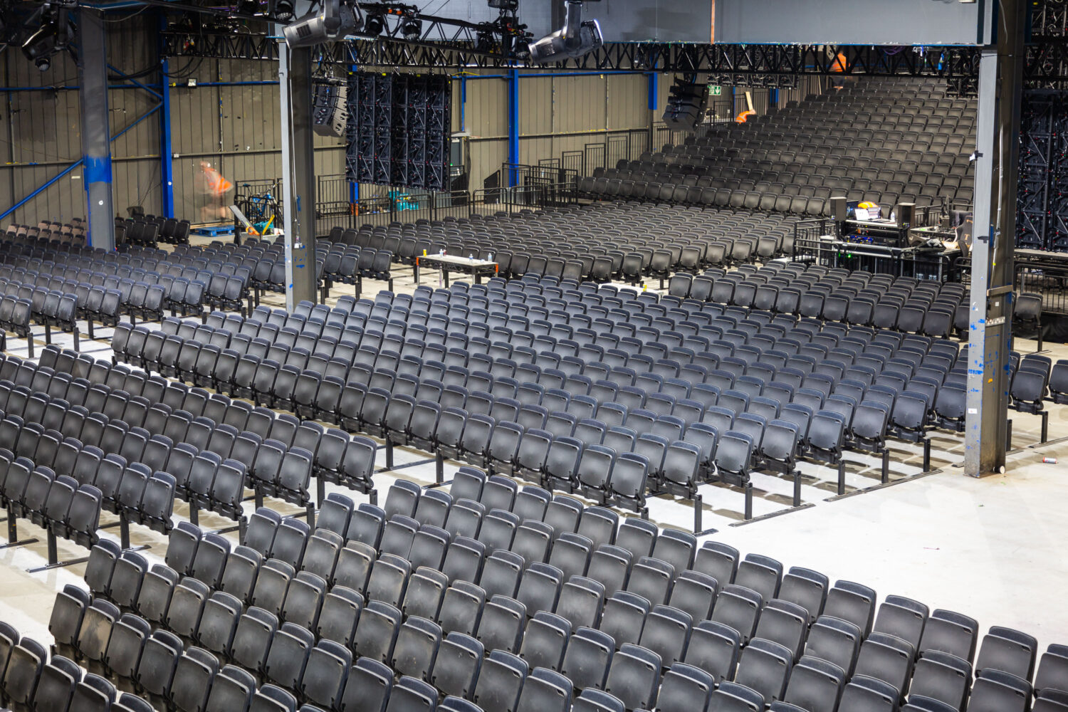 Manchester staging and seating structures