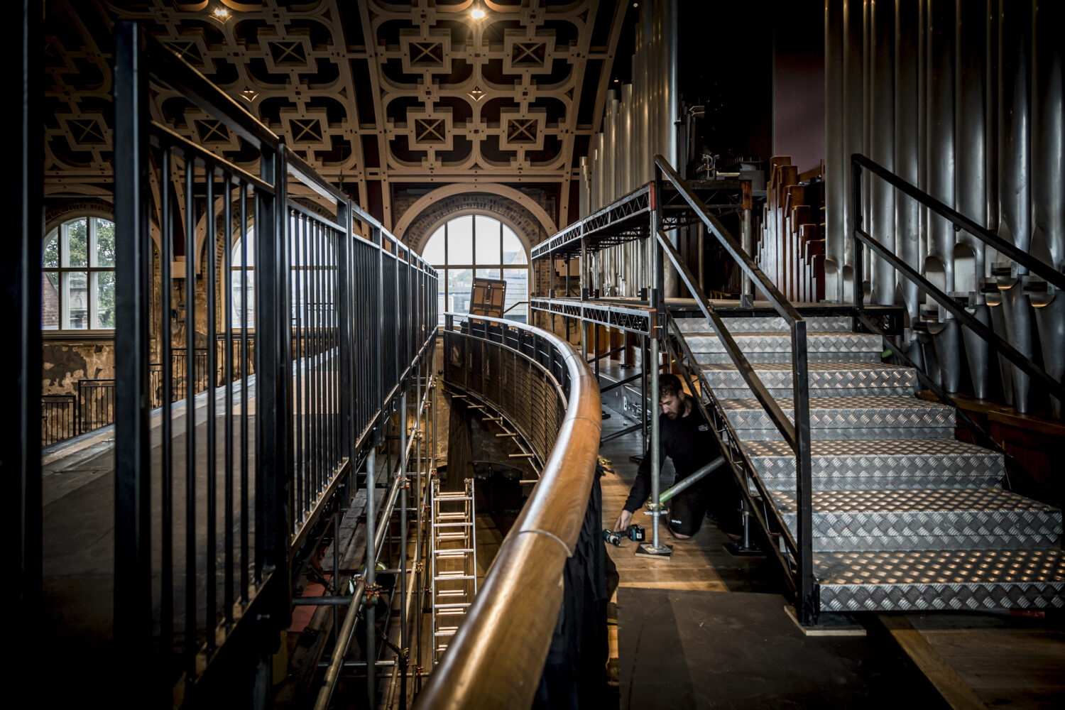 Steeldeck seating and staging hire