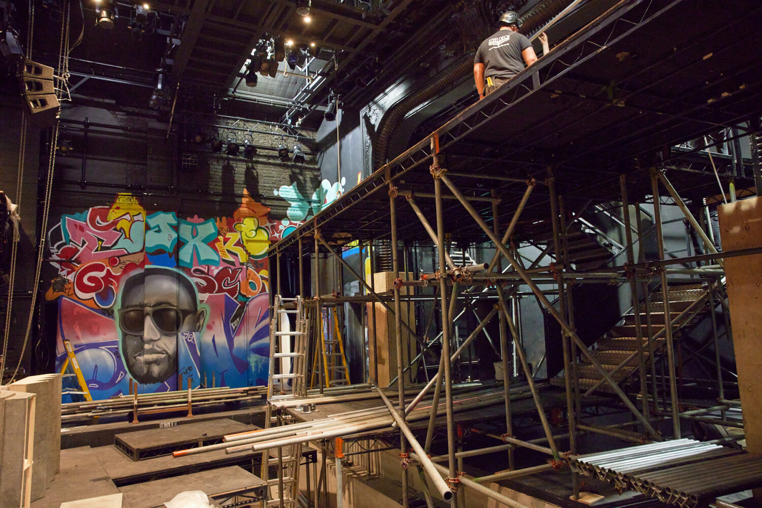 Steeldeck Rentals collaborative design for The Purists at The Kiln Theatre