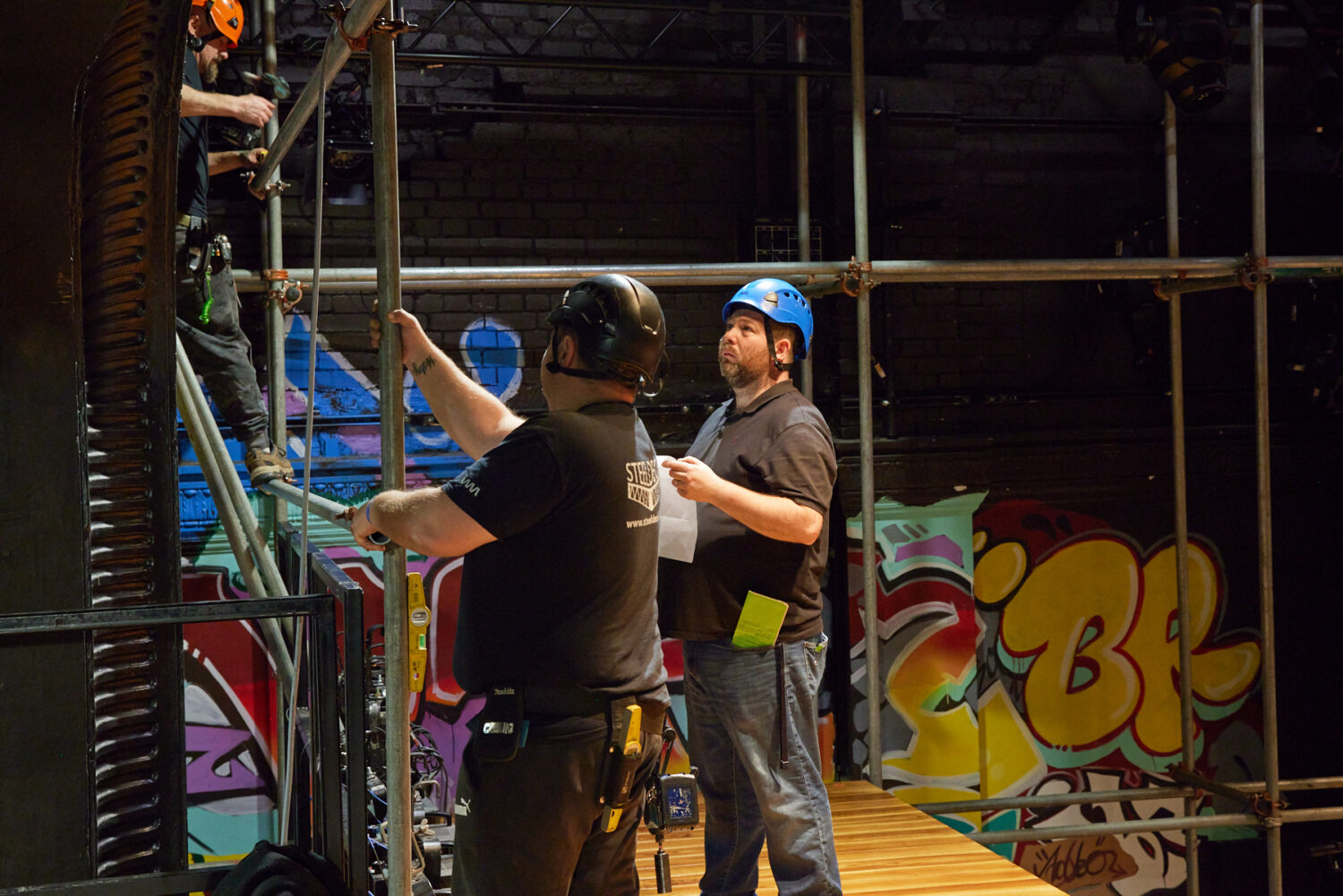 Steeldeck Rentals collaborative design for The Purists at The Kiln Theatre