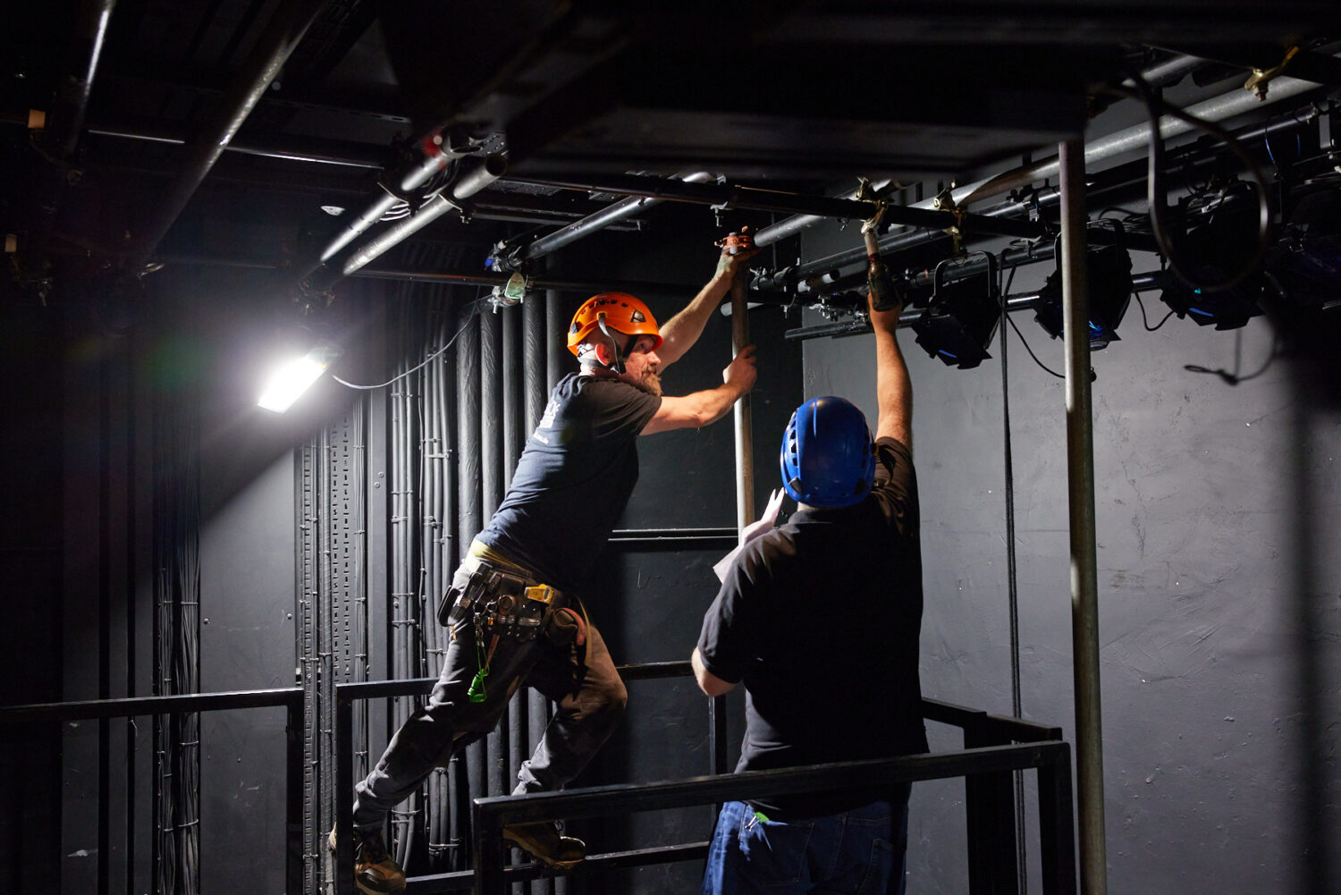 Steeldeck Rentals collaborative design for The Purists at The Kiln Theatre