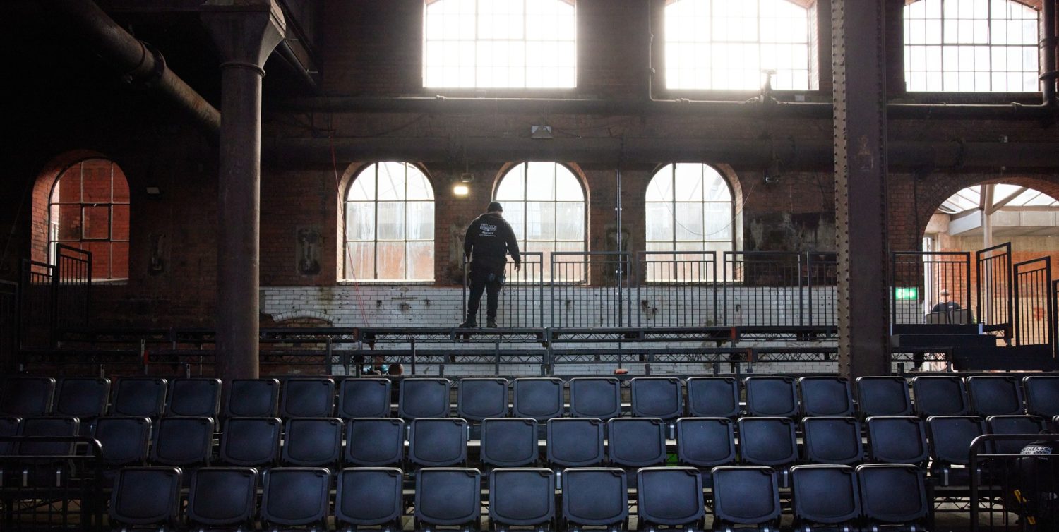 Steeldeck Rentals deliver a bespoke seating installation in Wapping Hydraulic Power Station
