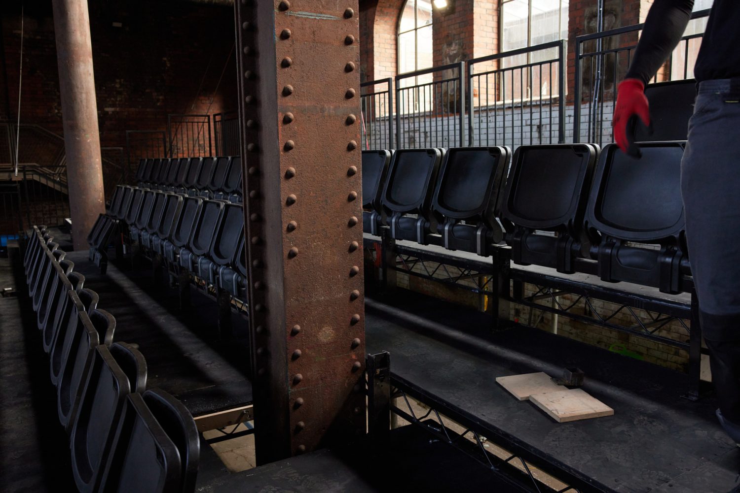 Steeldeck Rentals deliver a bespoke seating installation in Wapping Hydraulic Power Station