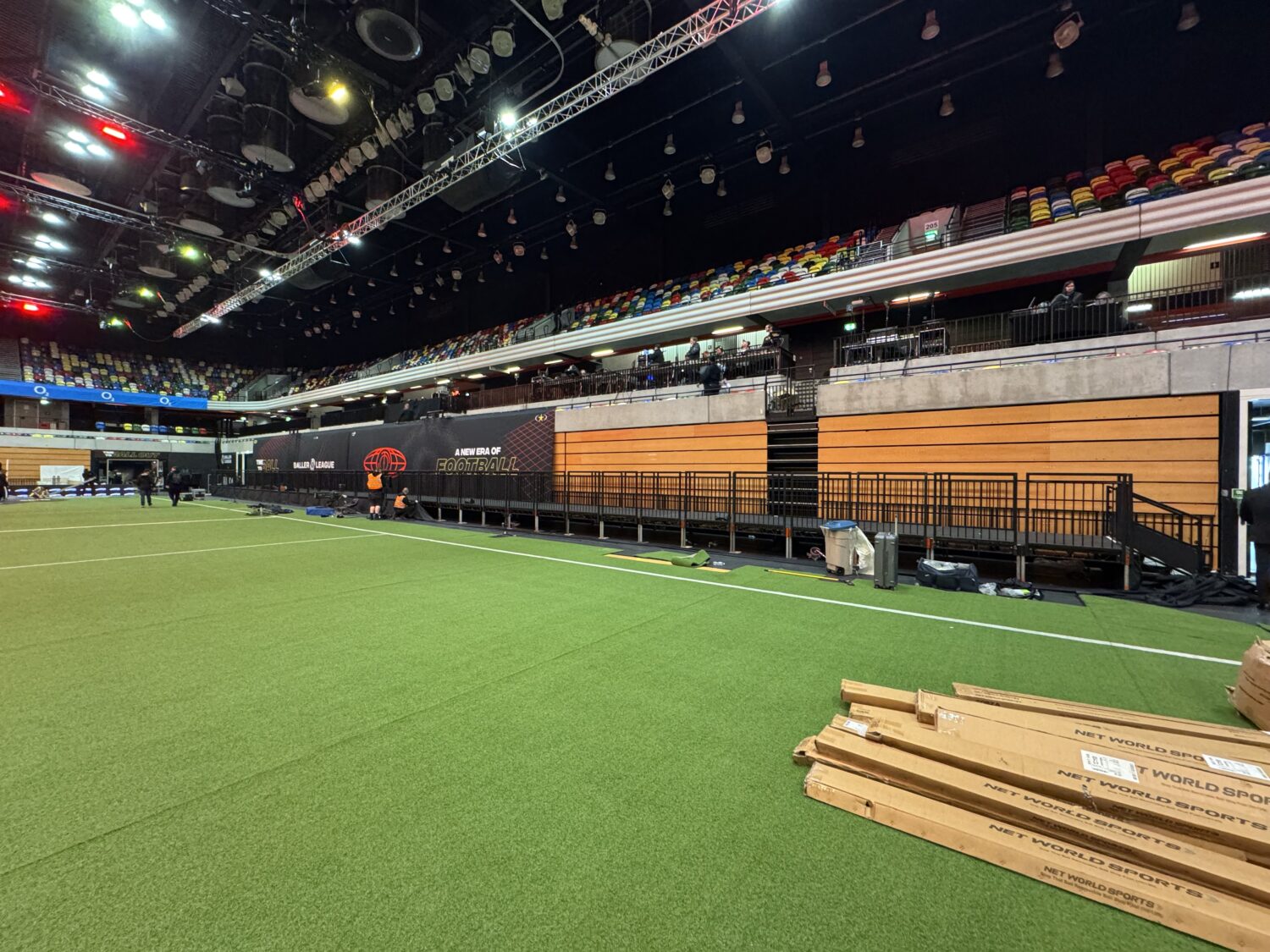 Steeldeck Rentals custom-built platform for sporting arena