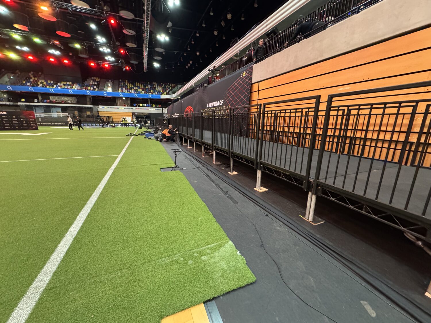 Steeldeck Rentals custom-built platform for sporting arena