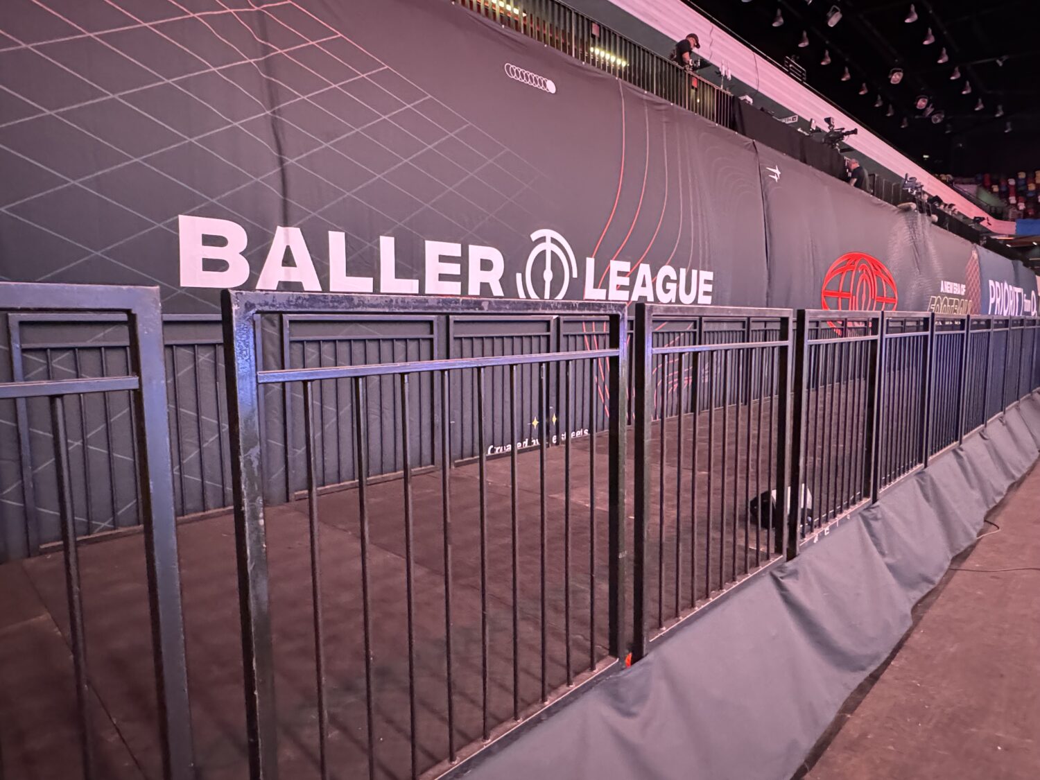 Steeldeck Rentals custom-built platform for sporting arena